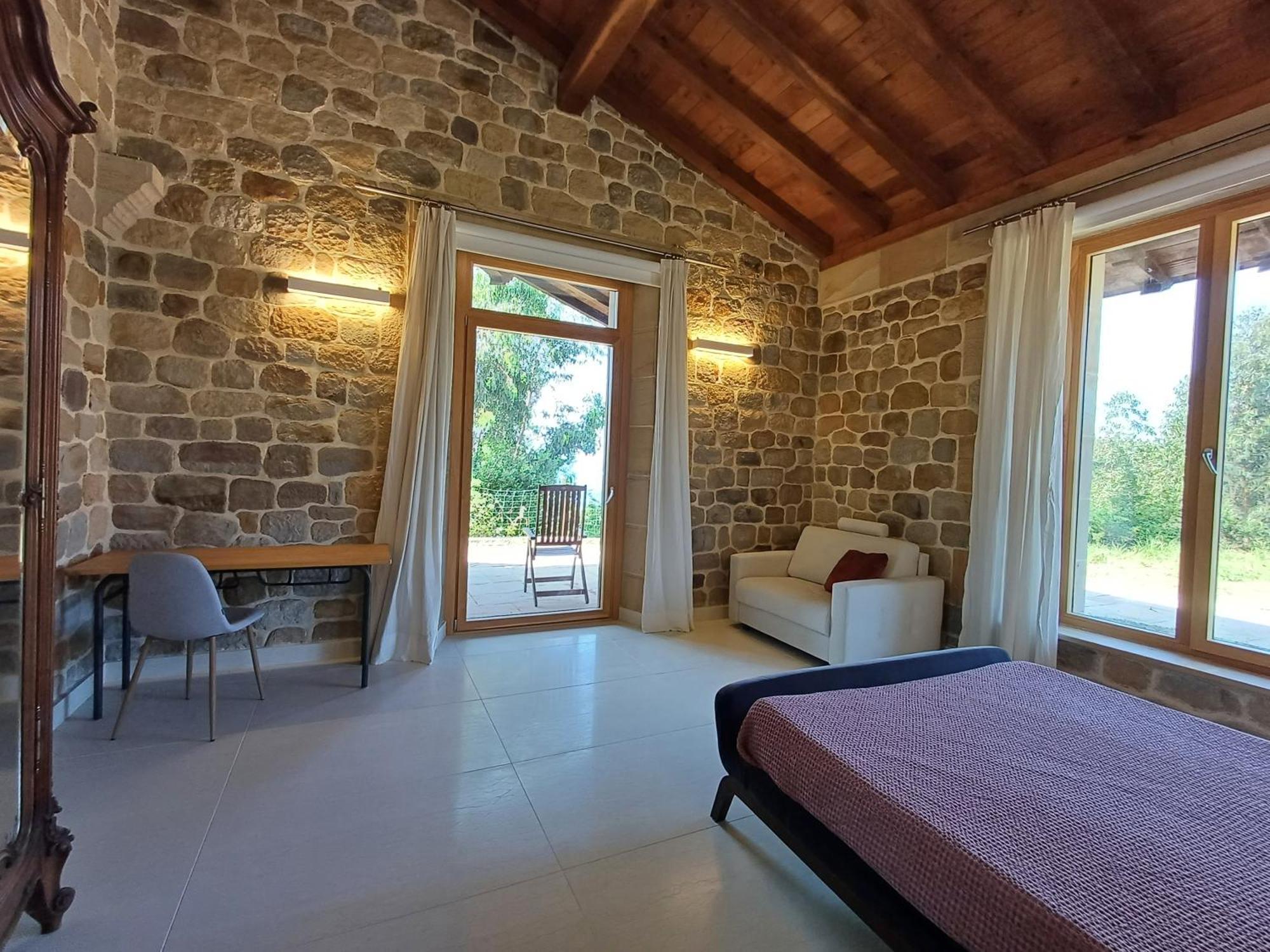 Amplio Apartamento Con Jardin En Casa Rural Haritza Con Vistas Al Mar Ea Exterior foto