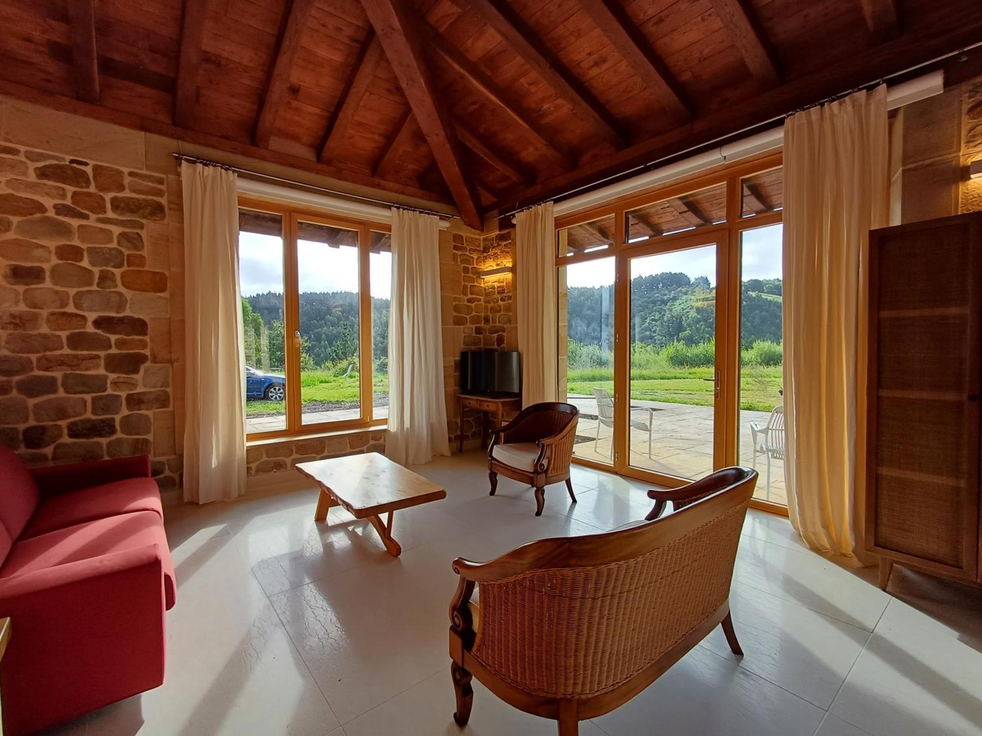 Amplio Apartamento Con Jardin En Casa Rural Haritza Con Vistas Al Mar Ea Exterior foto